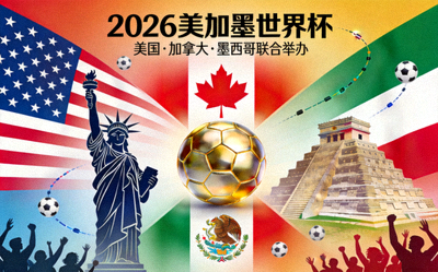 2026美加墨世界杯官方宣传图 - 三国联合举办盛况